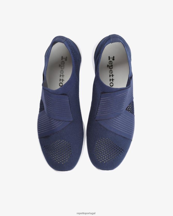 Repetto LJHHL254 mulheres tênis de dança calçados azul-marinho